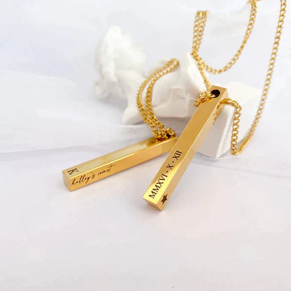 3D Bar Necklace