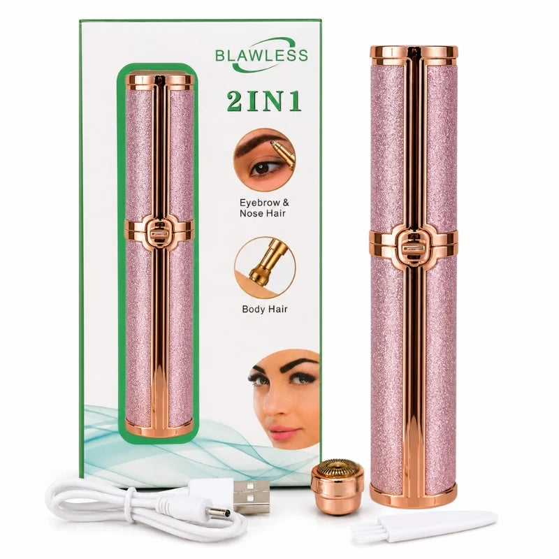 2-in-1 Flawless Facial Hair Remover & Eyebrow Trimmer