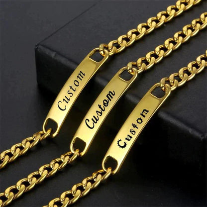 Unisex Engrave Name Bracelet